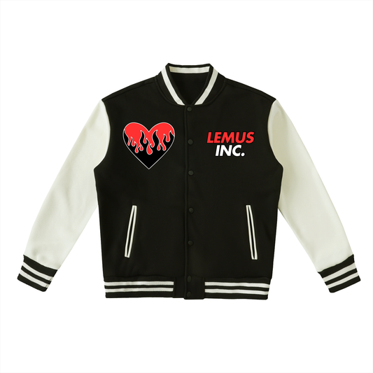 Two-Tone Fleeced Varsity Jacket