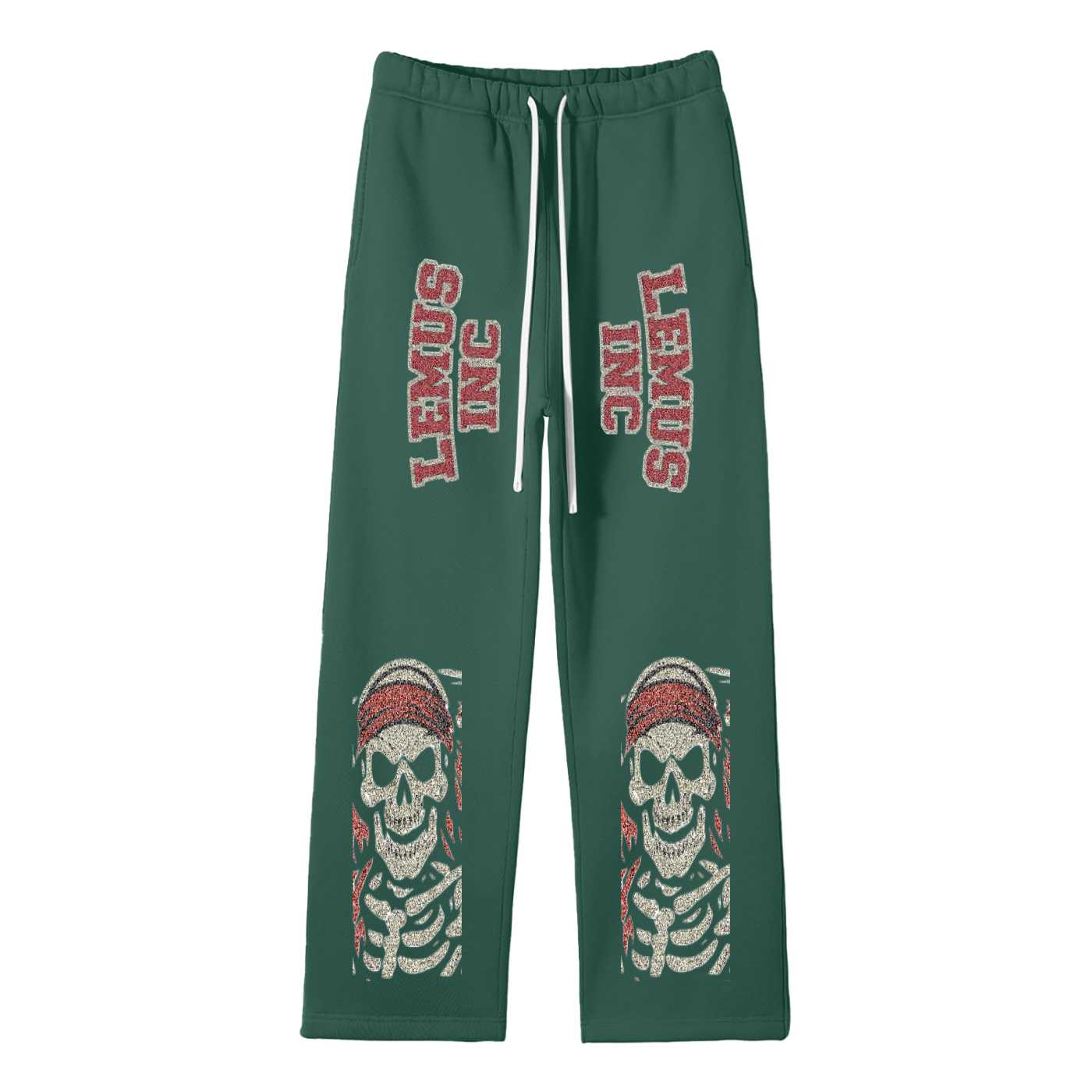 Unisex Solid Color Fleece Straight Leg Pants