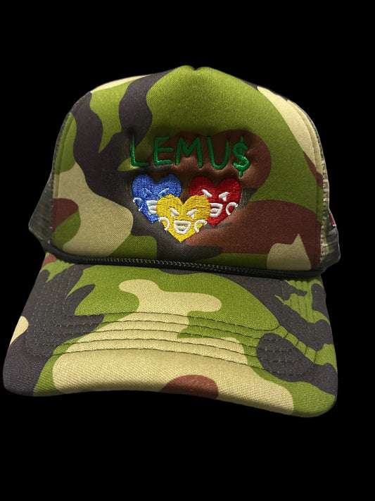 LEMUS CAMO TRUCKER HAT