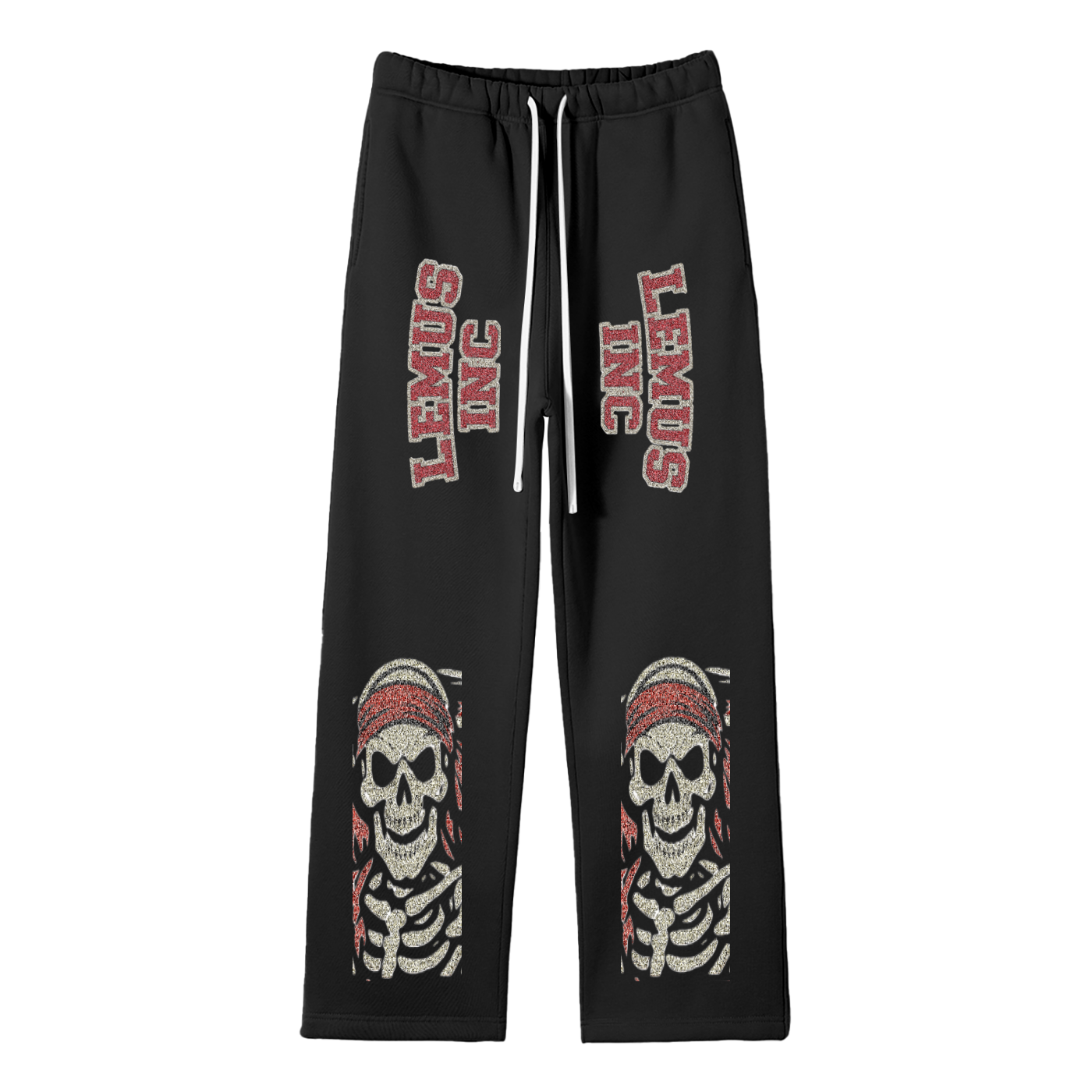 Unisex Solid Color Fleece Straight Leg Pants