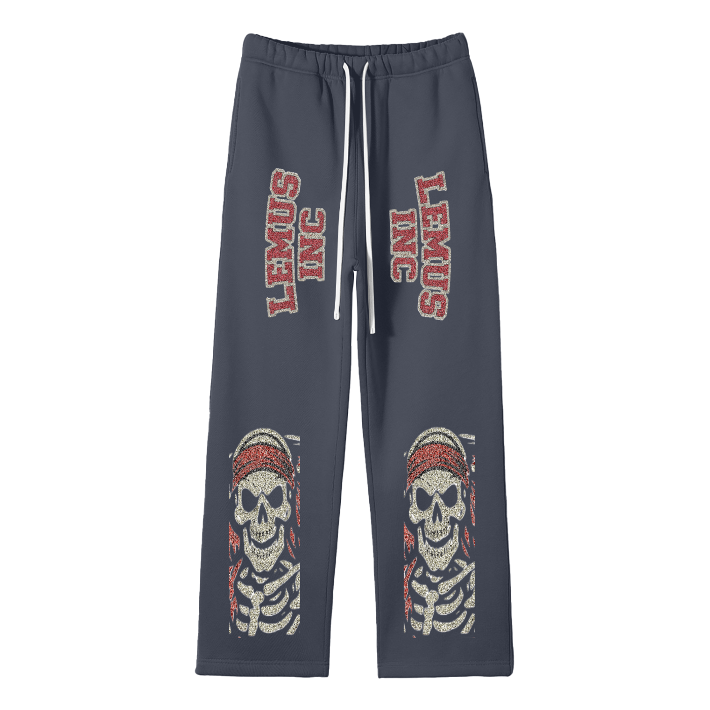 Unisex Solid Color Fleece Straight Leg Pants