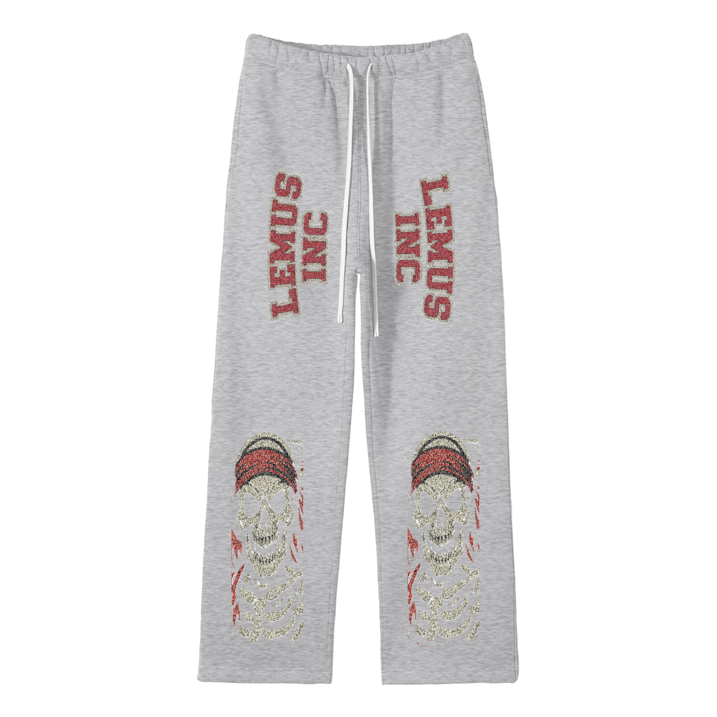 Unisex Solid Color Fleece Straight Leg Pants