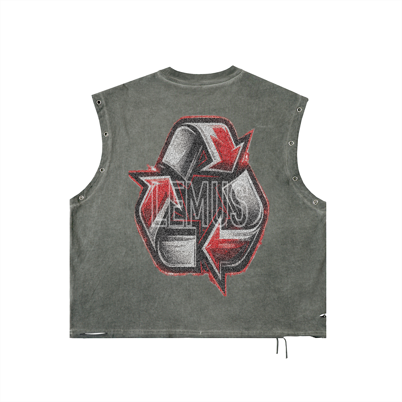 Distressed Grommet Eyelet Tank Top