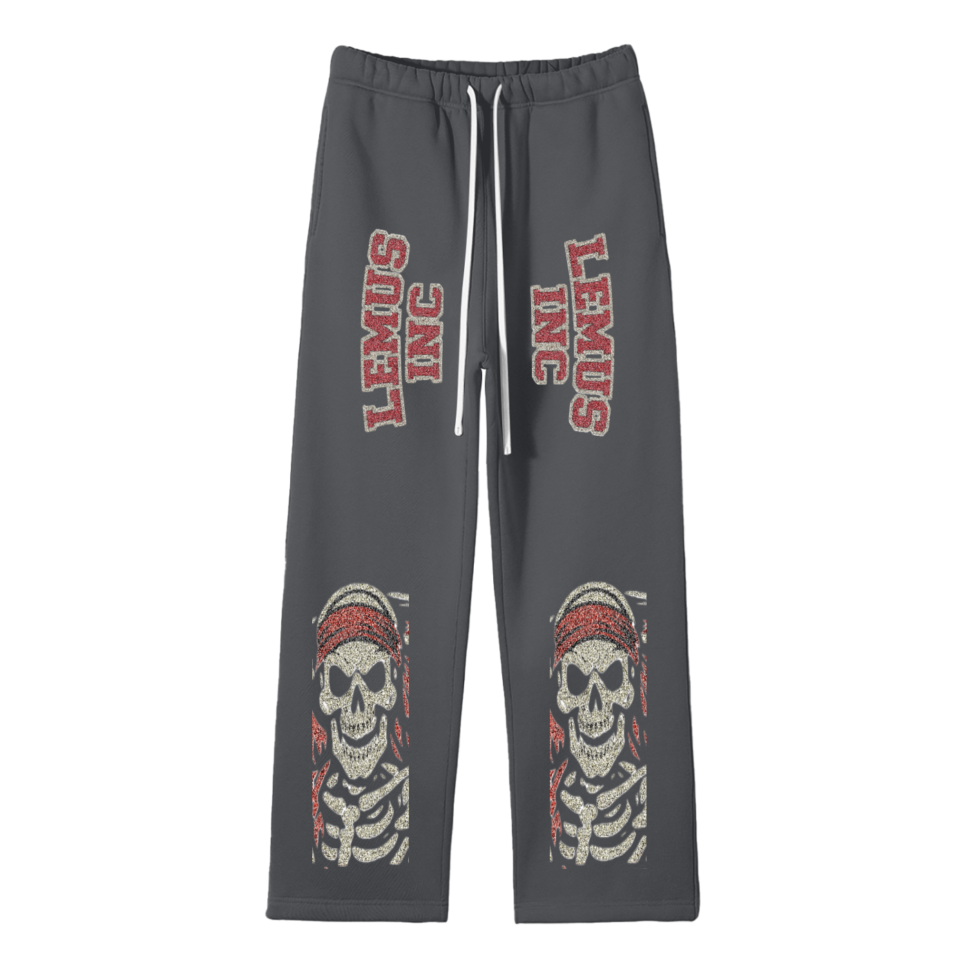 Unisex Solid Color Fleece Straight Leg Pants