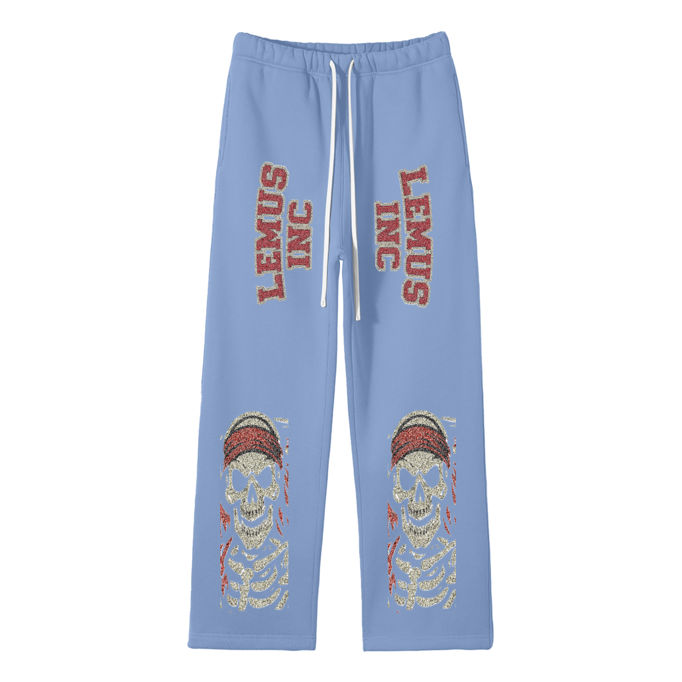 Unisex Solid Color Fleece Straight Leg Pants