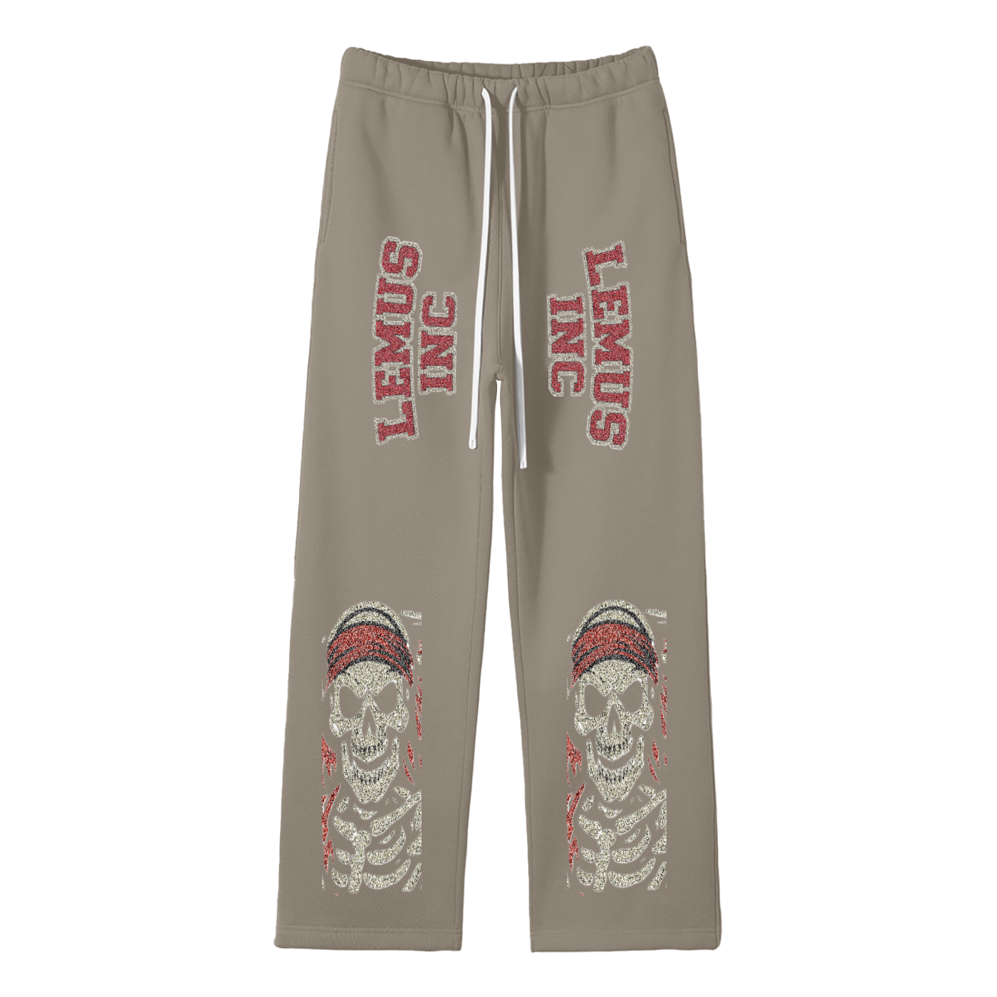 Unisex Solid Color Fleece Straight Leg Pants